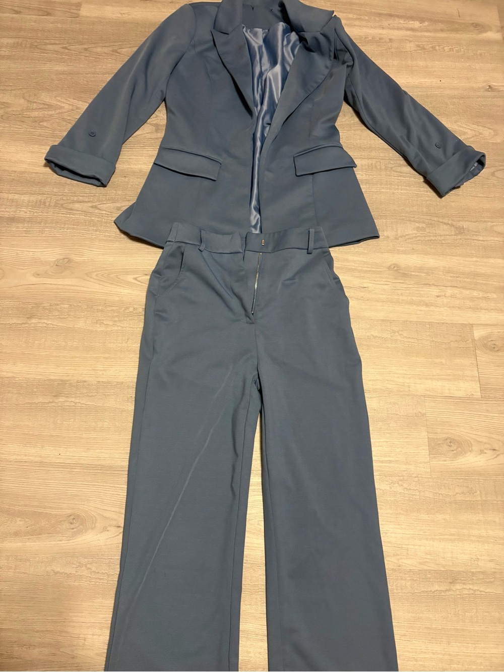 Women's Slate Blue Tailored Blazer & pant Set